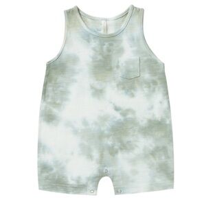 Rylee and Cru Aqua Tie Dye Sleeveless Romper